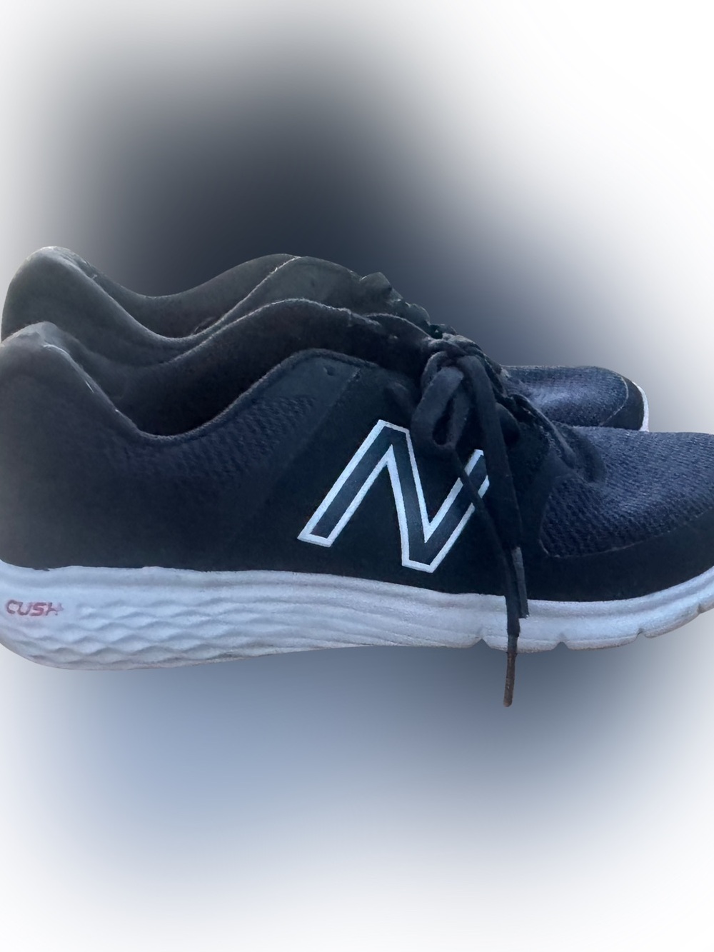 New Balance Men's Black Athletic Shoes with White Logo